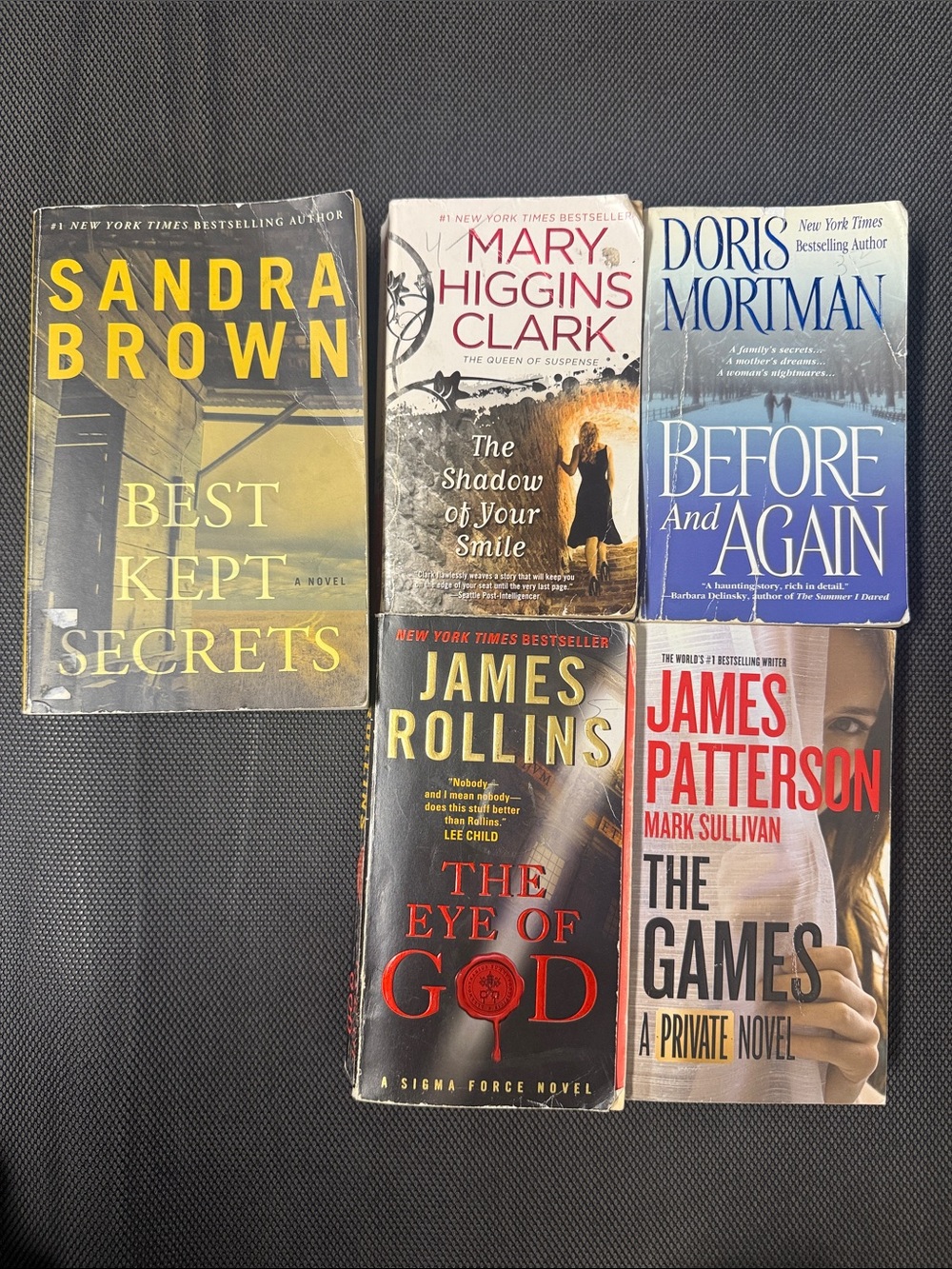 Assorted Thriller & Suspense Paperback Book Lot - Mixed Colors